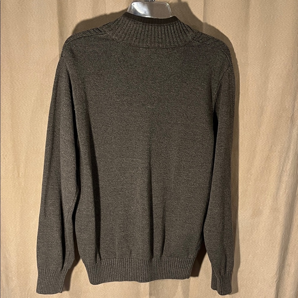 Dockers Men's Quarter-Zip Ribbed Sweater - Brown - Picture 4 of 5